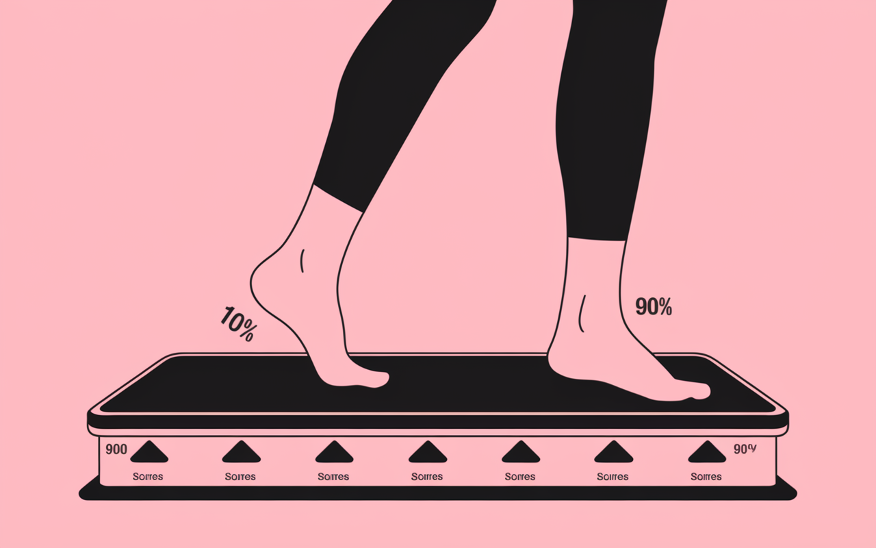 schéma positions pieds presse à cuisses mollets
