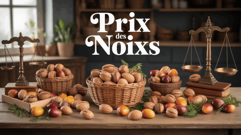 prix des noix en coque et cerneaux, balances de marché
