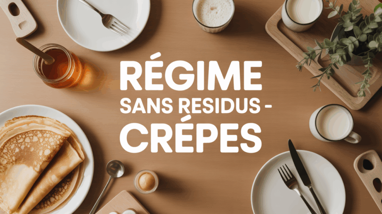 Crepes sans residus sur table avec miel et lait