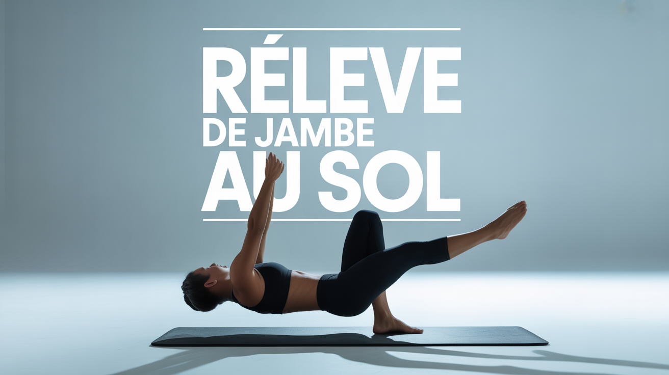 illustration releve de jambe au sol exercice abdos