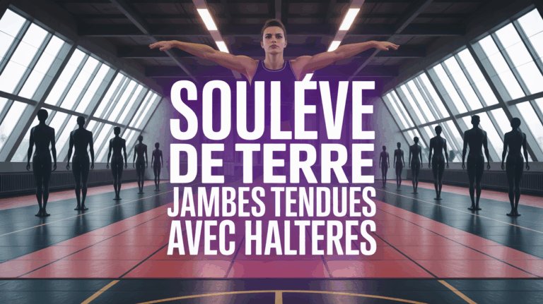 personnage souleve de terre jambes tendues avec halteres ambiance motivation