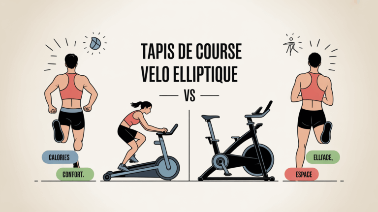 Comparaison centrale tapis de course et velo elliptique motivations