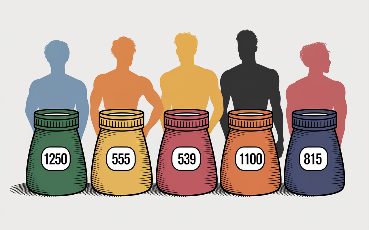 tableau pots gainer chiffres clés prise de masse comparatif