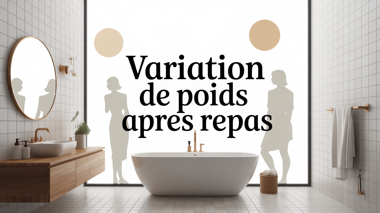 variation de poids après repas balance blanche