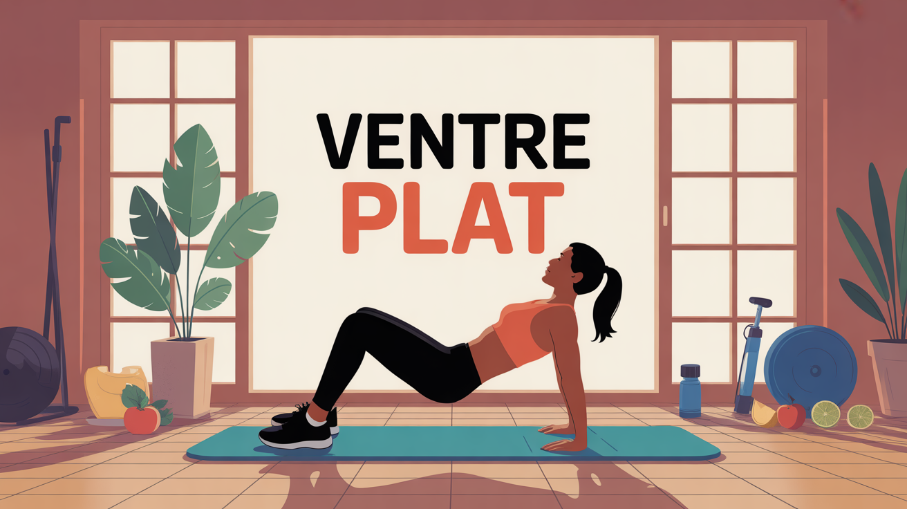 Programme ventre plat avec exercices abdominaux et tapis fitness