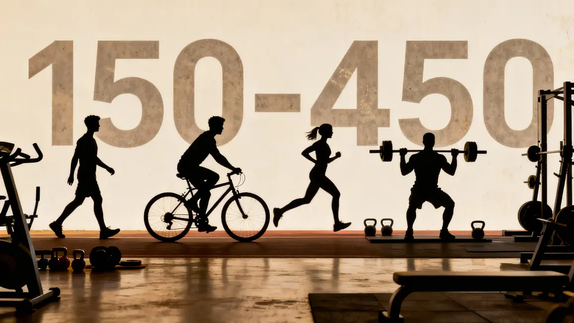 silhouettes marche velo running haltere chiffres