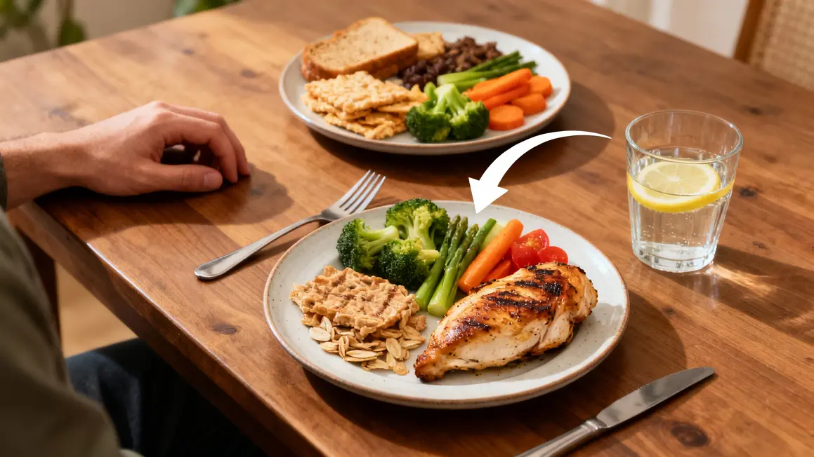 Déficit calorique aliments équilibrés poulet légumes perte de poids
