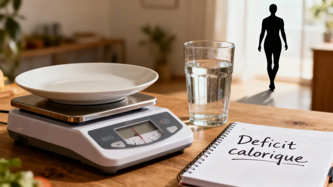 Assiette équilibrée et déficit calorique marche perte de poids