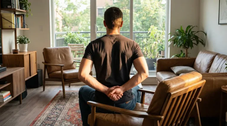 Photo personne dos droit posture chaise grand dorsal