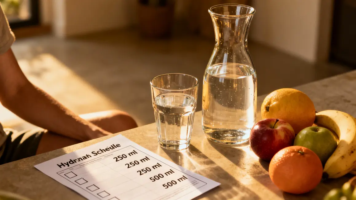 Programme hydratation perte de poids verre d'eau