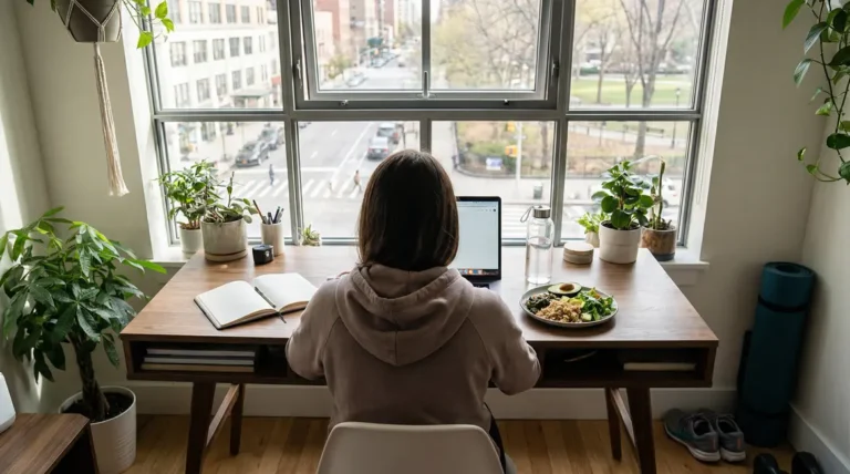 Repas sain et pause au bureau pour perdre du poids