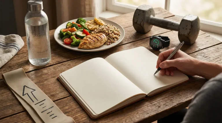 Carnet pour plan perte de poids rapide et motivation