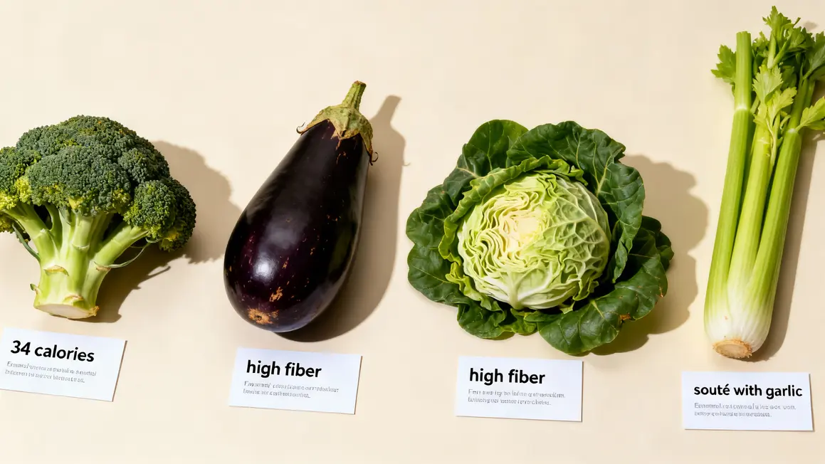 tableau comparatif légumes brûle-graisses brocoli céleri calories