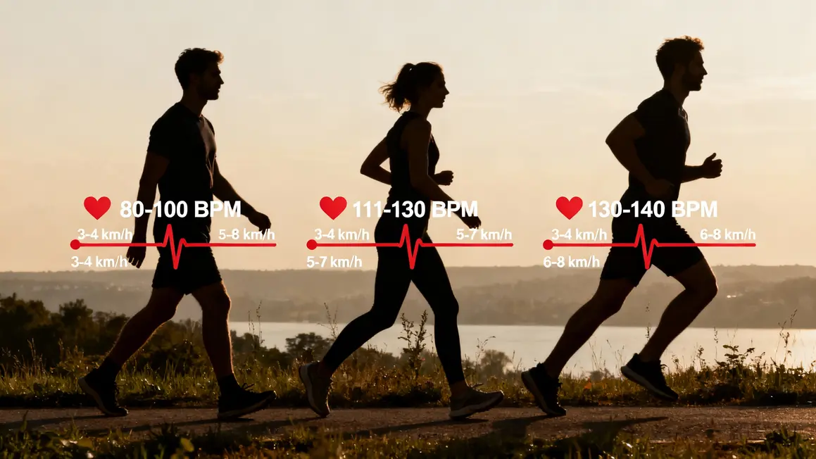 comparatif vitesse bpm marche rapide