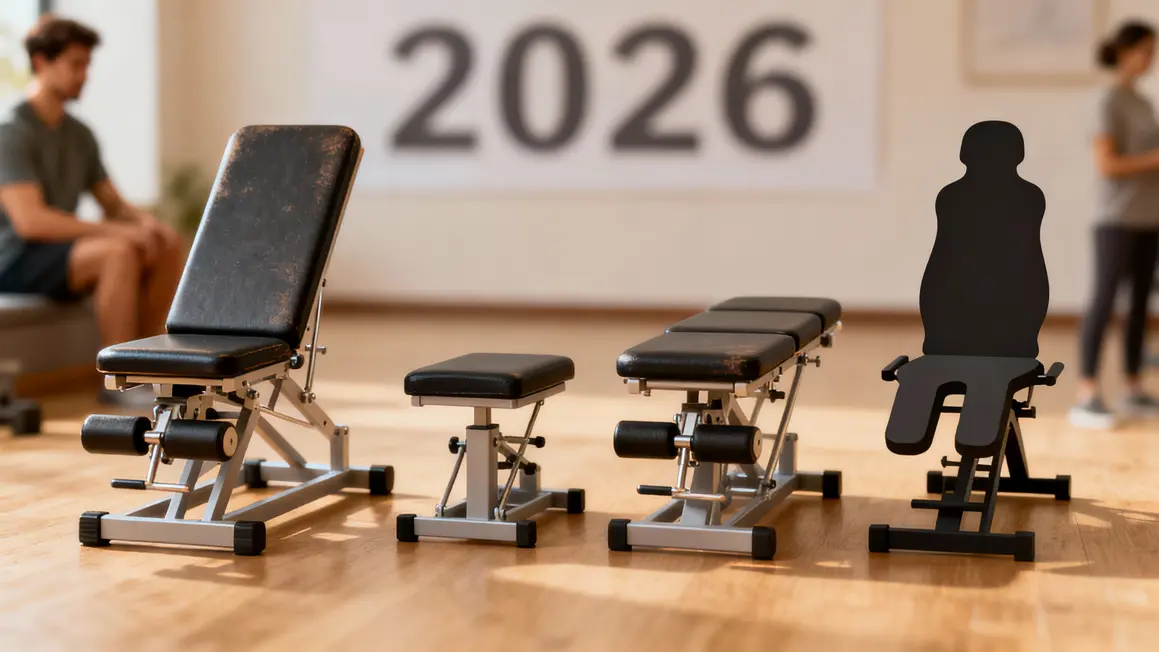 Quatre modèles de banc pour lombaires alignés