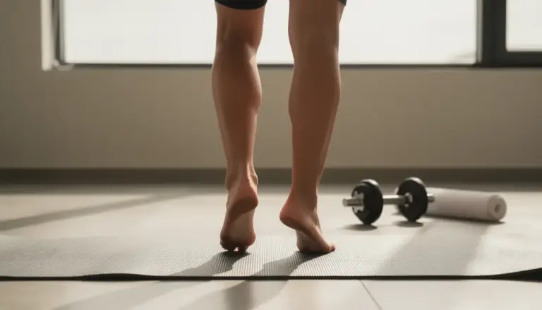 photo silhouette sportive mollets musclés pointe pieds