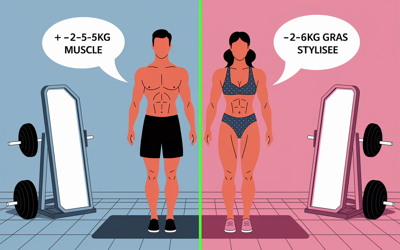 1 an de musculation avant apres transformation silhouettes
