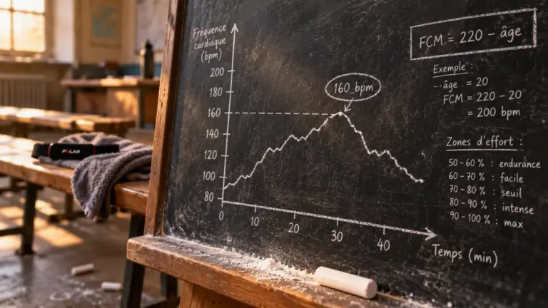 160 bpm course a pied : repère sur tableau