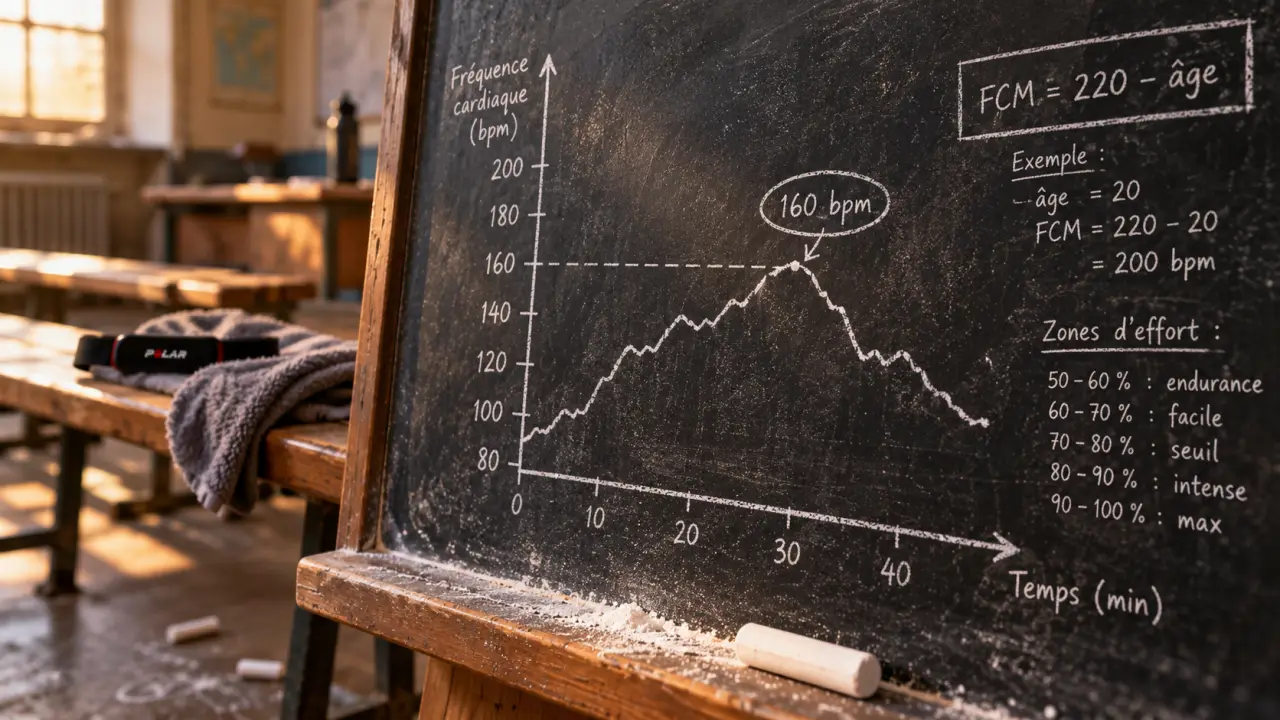 160 bpm course a pied : repère sur tableau