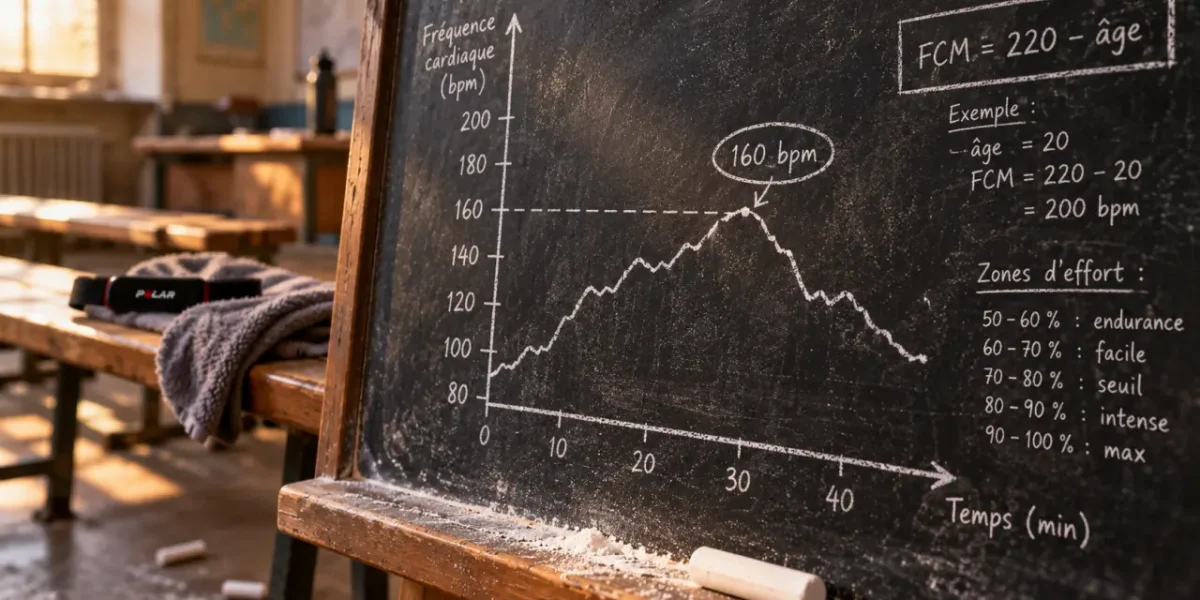 160 bpm course a pied : repère sur tableau