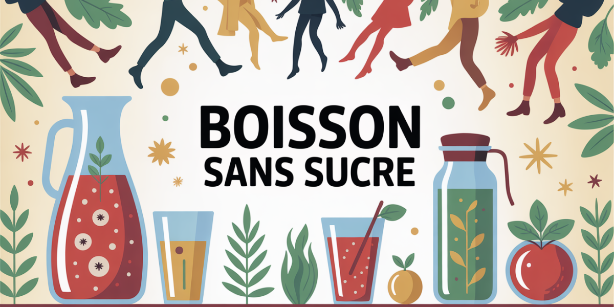 carafe et verres boisson sans sucre fruits herbes moment sain
