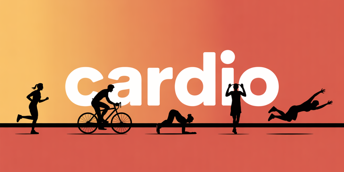 Scène motivation cardio silhouettes go training