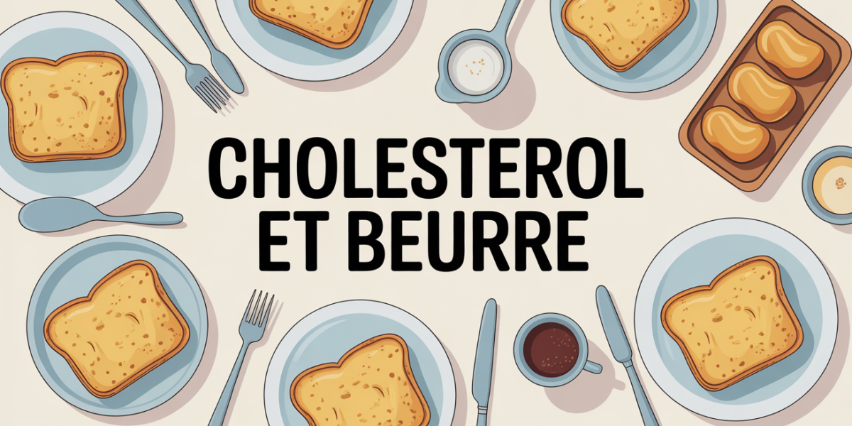 cholesterol et beurre, table petit dejeuner, tartine beurree, dose controlee