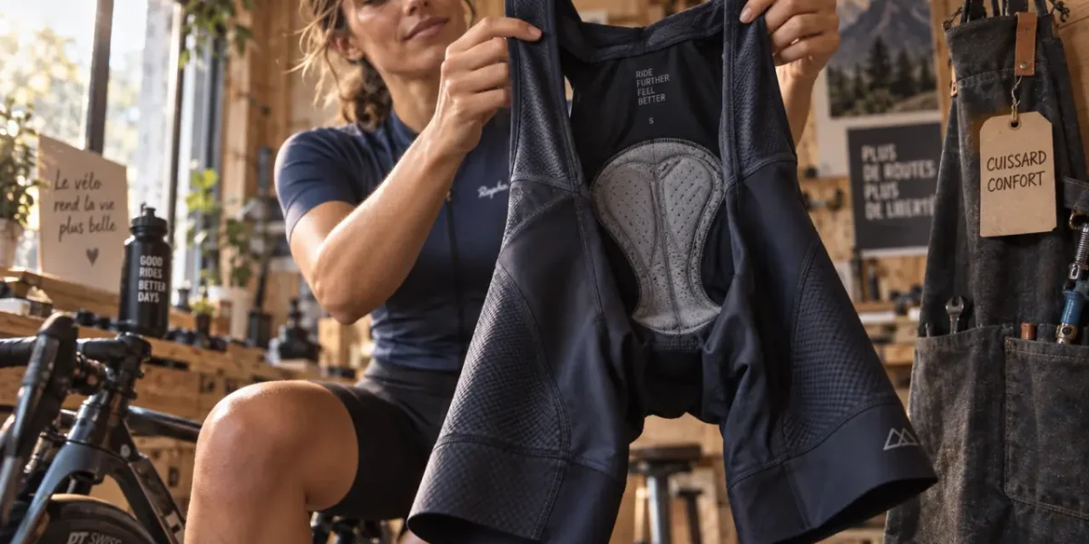 Cuissard velo pour femme avec chamois, confort et coutures