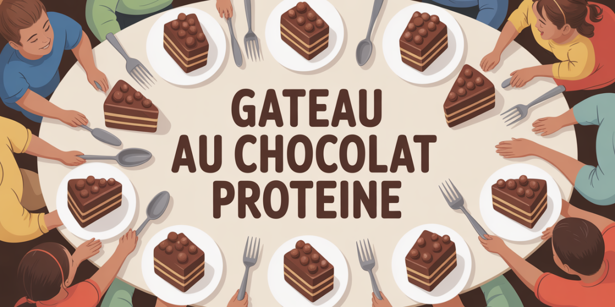 parts gateau au chocolat proteine en famille