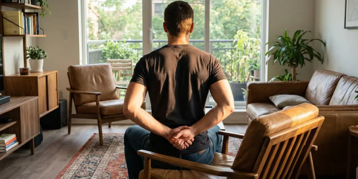 Photo personne dos droit posture chaise grand dorsal