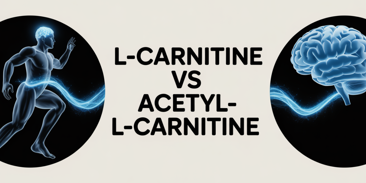Illustration L-carnitine vs acetyl-L-carnitine energie cerveau muscles