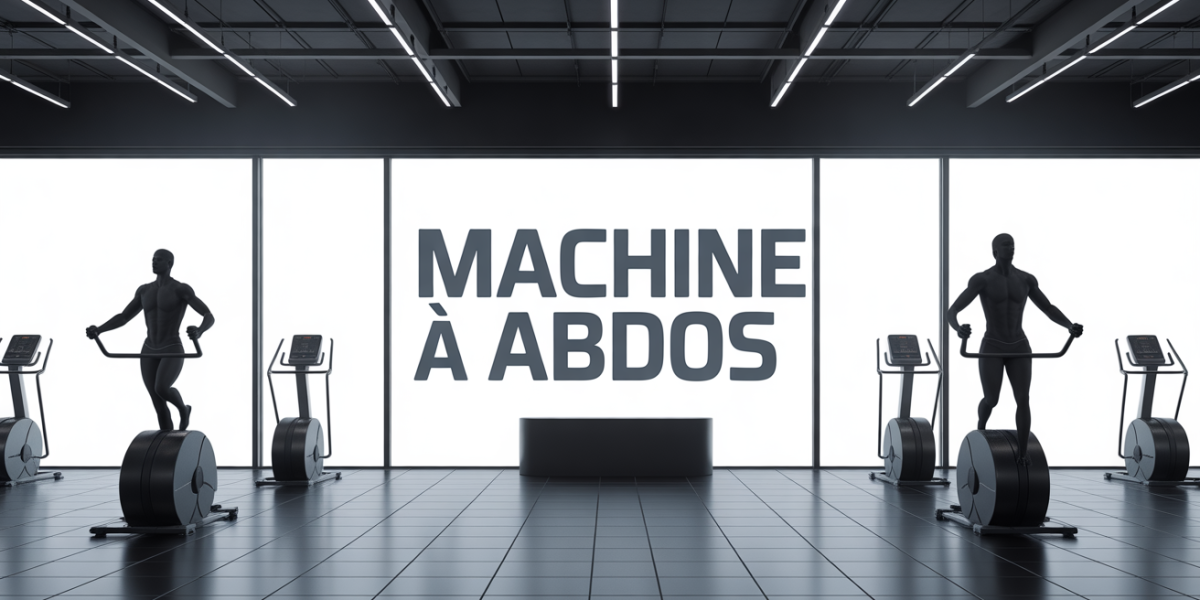 Machine a abdos en action vue stylisee