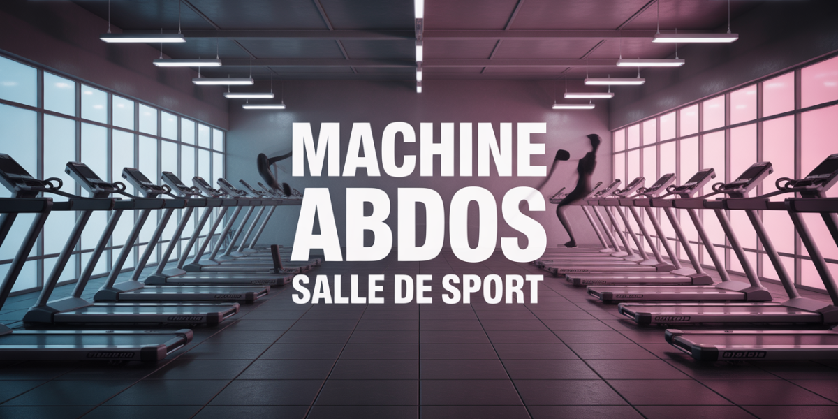 Salle de sport moderne avec machines abdos, utilisateurs en séance