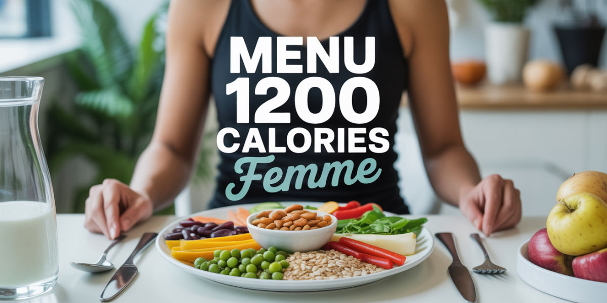 Plateau menu 1200 calories femme repas équilibré