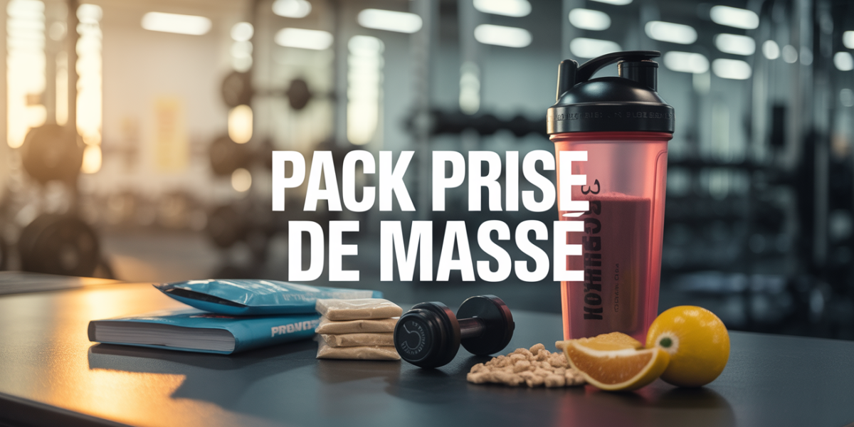 pack prise de masse complet sur table de gym