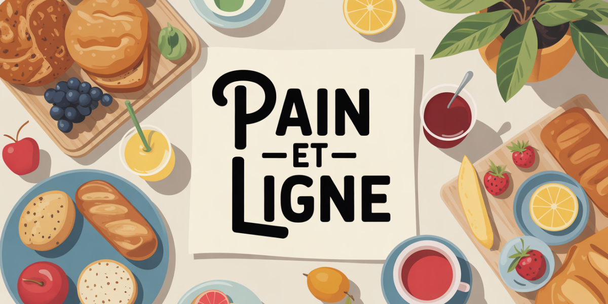 Pain et ligne table petit déjeuner équilibre