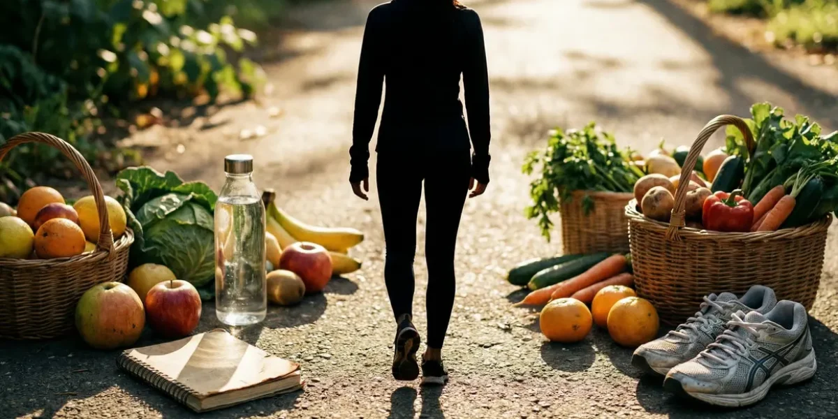 Scène motivante perte de poids, équilibre alimentaire, motivation