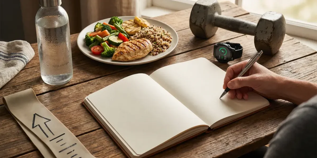 Carnet pour plan perte de poids rapide et motivation