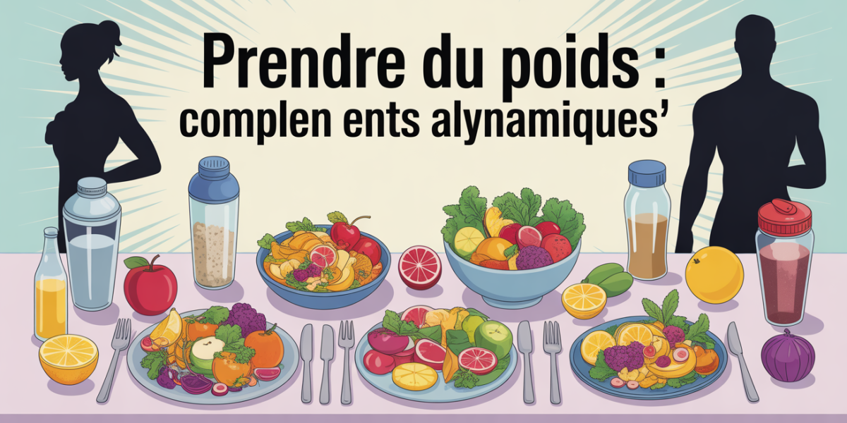 Table avec complements alimentaires pour prendre du poids
