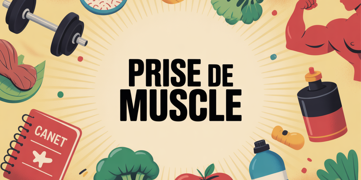 illustration prise de muscle haltère aliments sains carnet