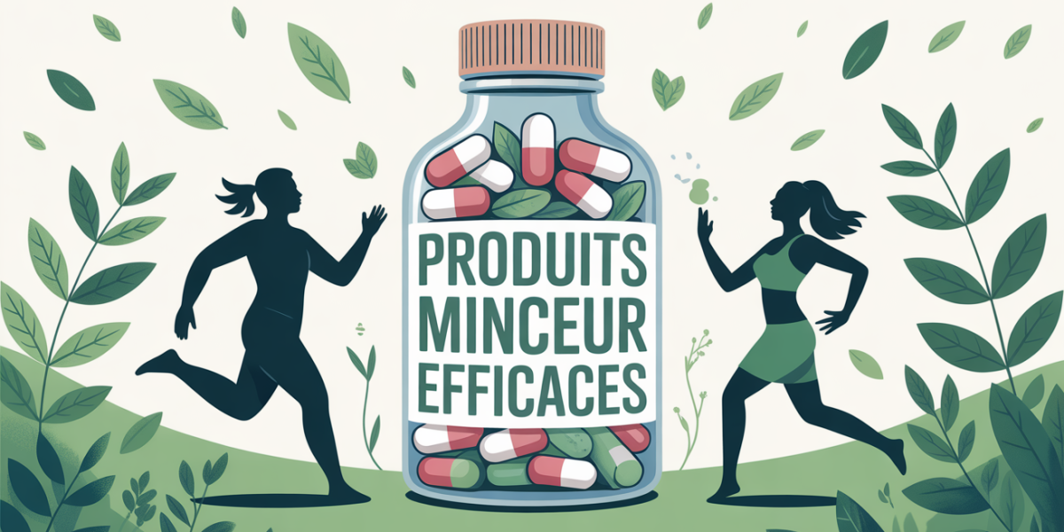 illustration stylisee produits minceur efficaces flacon gelules bien etre