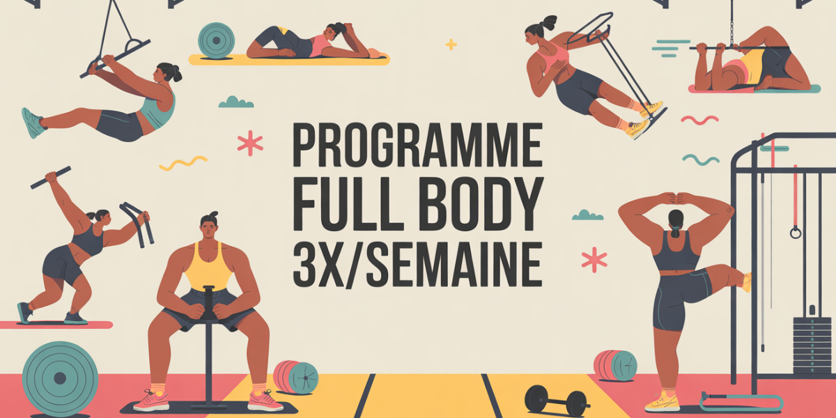 illustration programme full body 3x semaine en salle