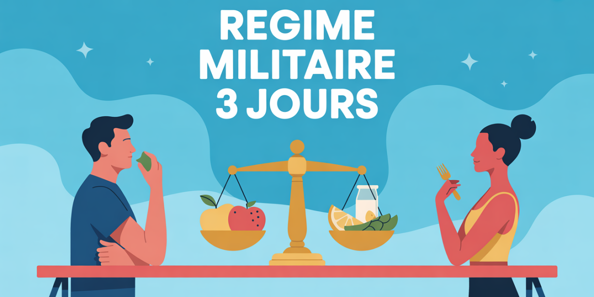 illustration regime militaire 3 jours aliments sains