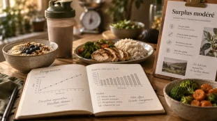 Régime de prise de masse : surplus modéré 200–500 kcal pour limiter la prise de gras