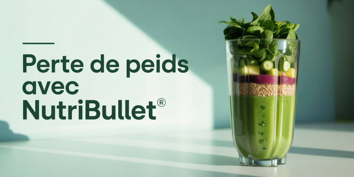 Bol smoothie vert Nutribullet aliments frais perte de poids