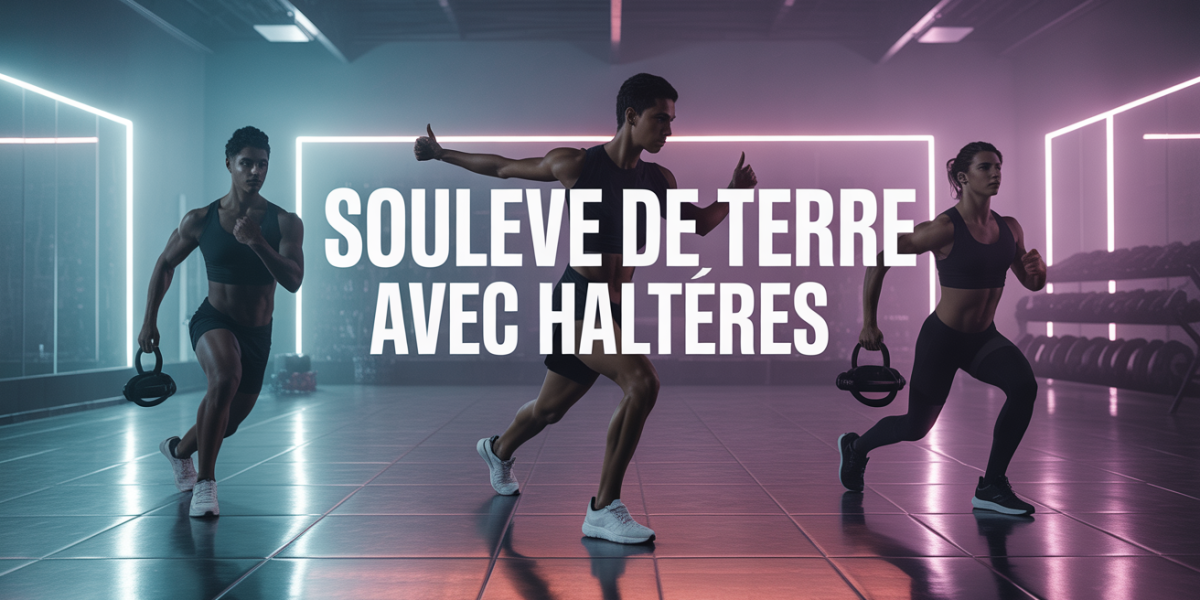 image souleve de terre avec halteres salle lumineuse