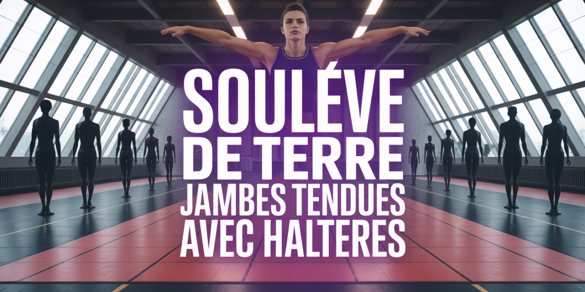 personnage souleve de terre jambes tendues avec halteres ambiance motivation
