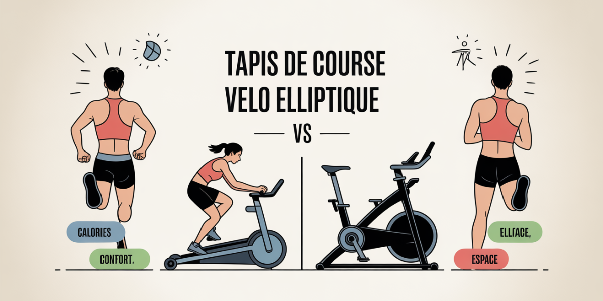 Comparaison centrale tapis de course et velo elliptique motivations