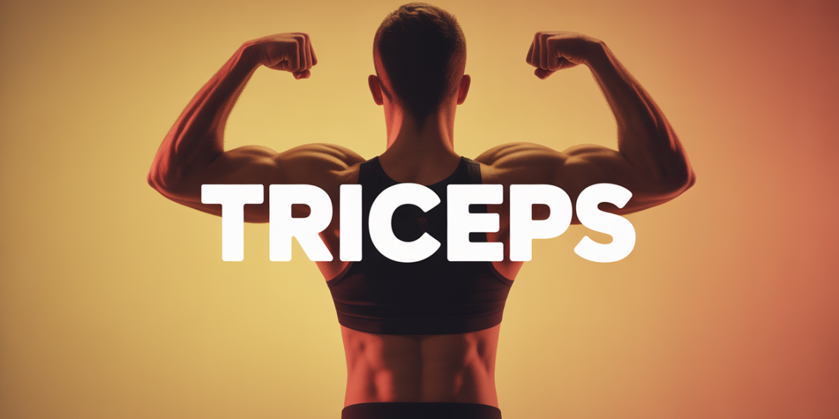 Avant-bras puissants effectuant exercice triceps sur fond uni